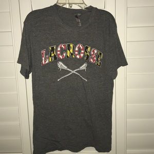 Maryland flag lacrosse T-shirt